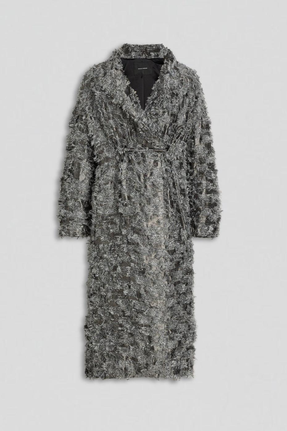 Coats | Women Scanlan Theodore TINSEL FRINGE COAT Dark.silver