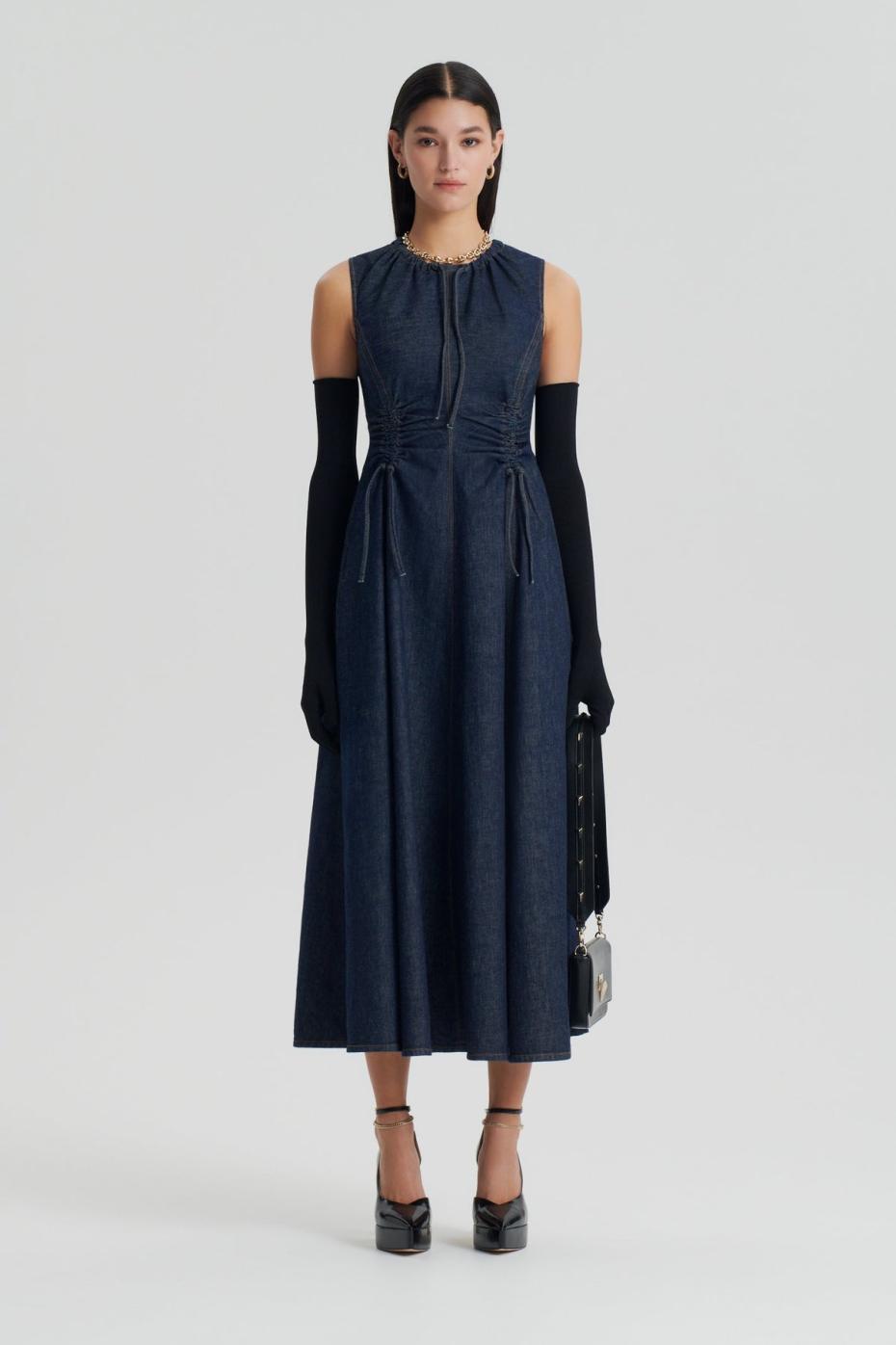 Denim | Women Scanlan Theodore DENIM CARGO DRESS Indigo