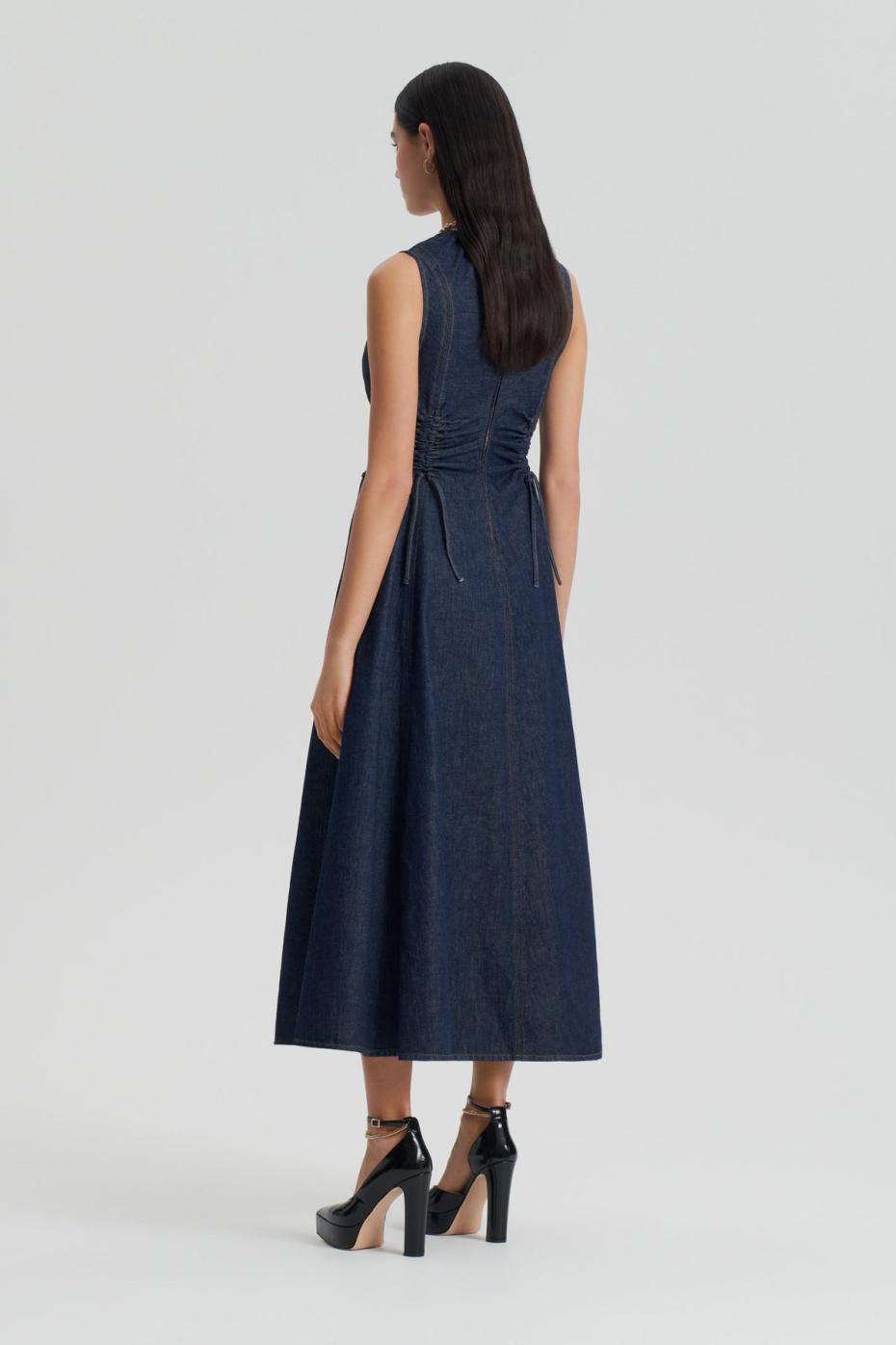 Denim | Women Scanlan Theodore DENIM CARGO DRESS Indigo