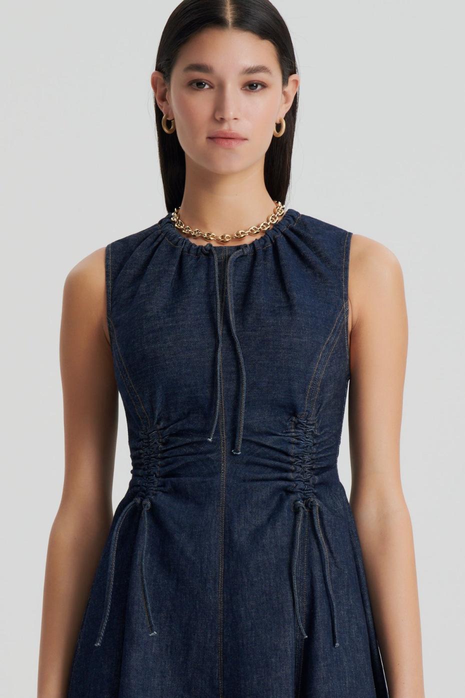 Denim | Women Scanlan Theodore DENIM CARGO DRESS Indigo