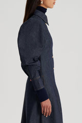 Denim | Women Scanlan Theodore DENIM COCOON SLEEVE MIDI DRESS Indigo B
