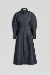 Denim | Women Scanlan Theodore DENIM COCOON SLEEVE MIDI DRESS Indigo B