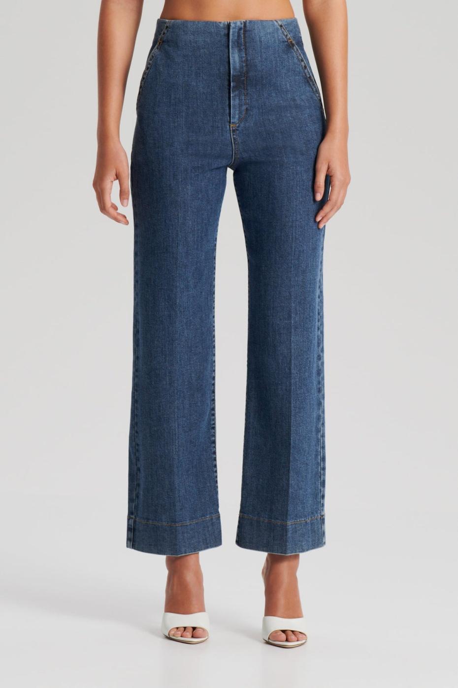 Denim | Women Scanlan Theodore DENIM CROPPED JEAN Washed.indigo