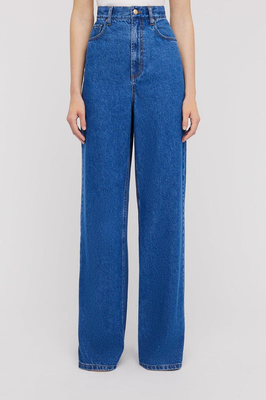 Denim | Women Scanlan Theodore DENIM DRAPE LEG JEAN Blue.11.75