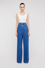 Denim | Women Scanlan Theodore DENIM DRAPE LEG JEAN Blue.11.75