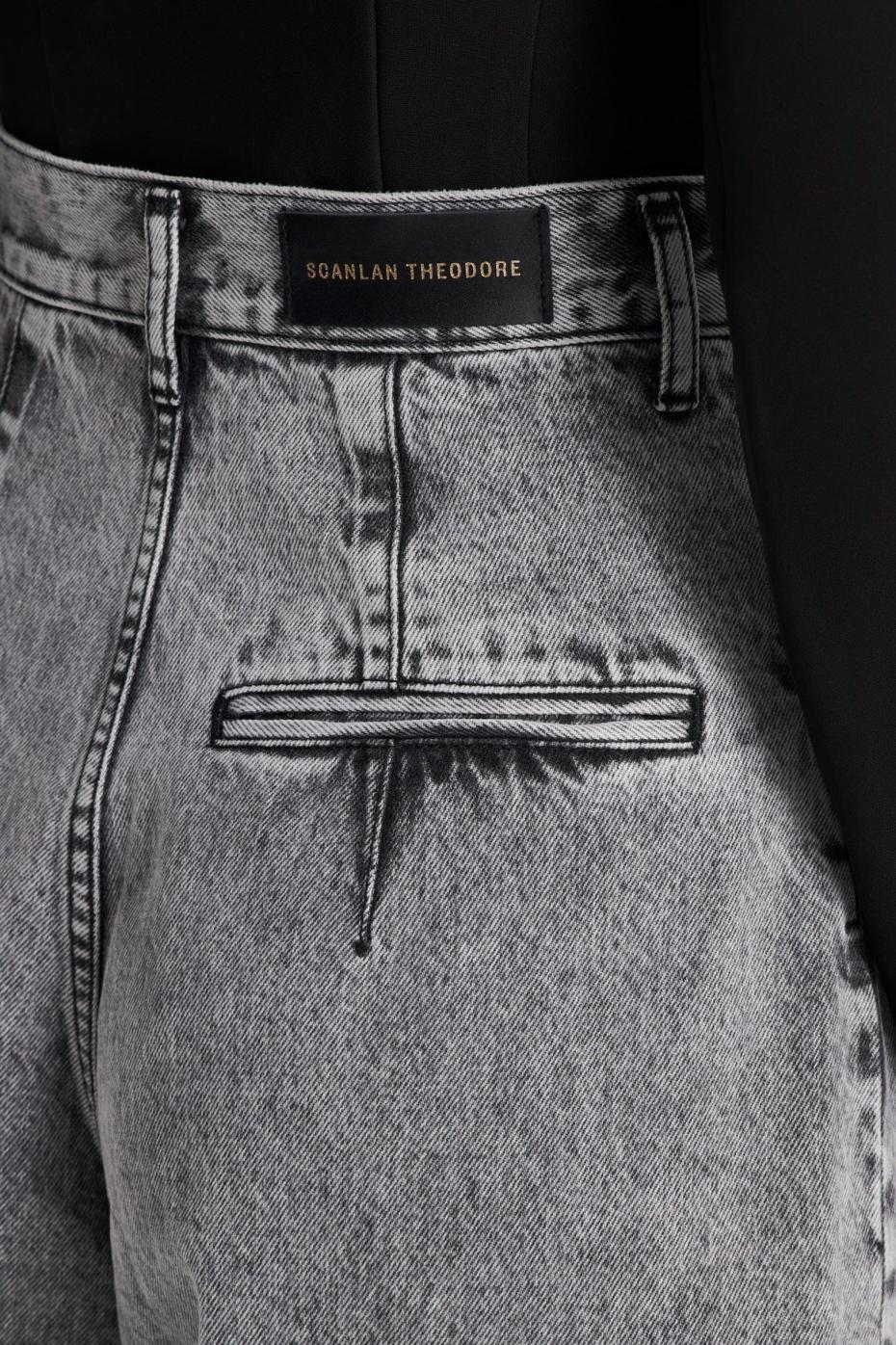 Denim | Women Scanlan Theodore DENIM DRAPE LEG JEAN Charcoal.g