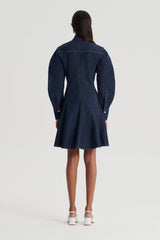 Denim | Women Scanlan Theodore DENIM MINI DRESS Indigo.b