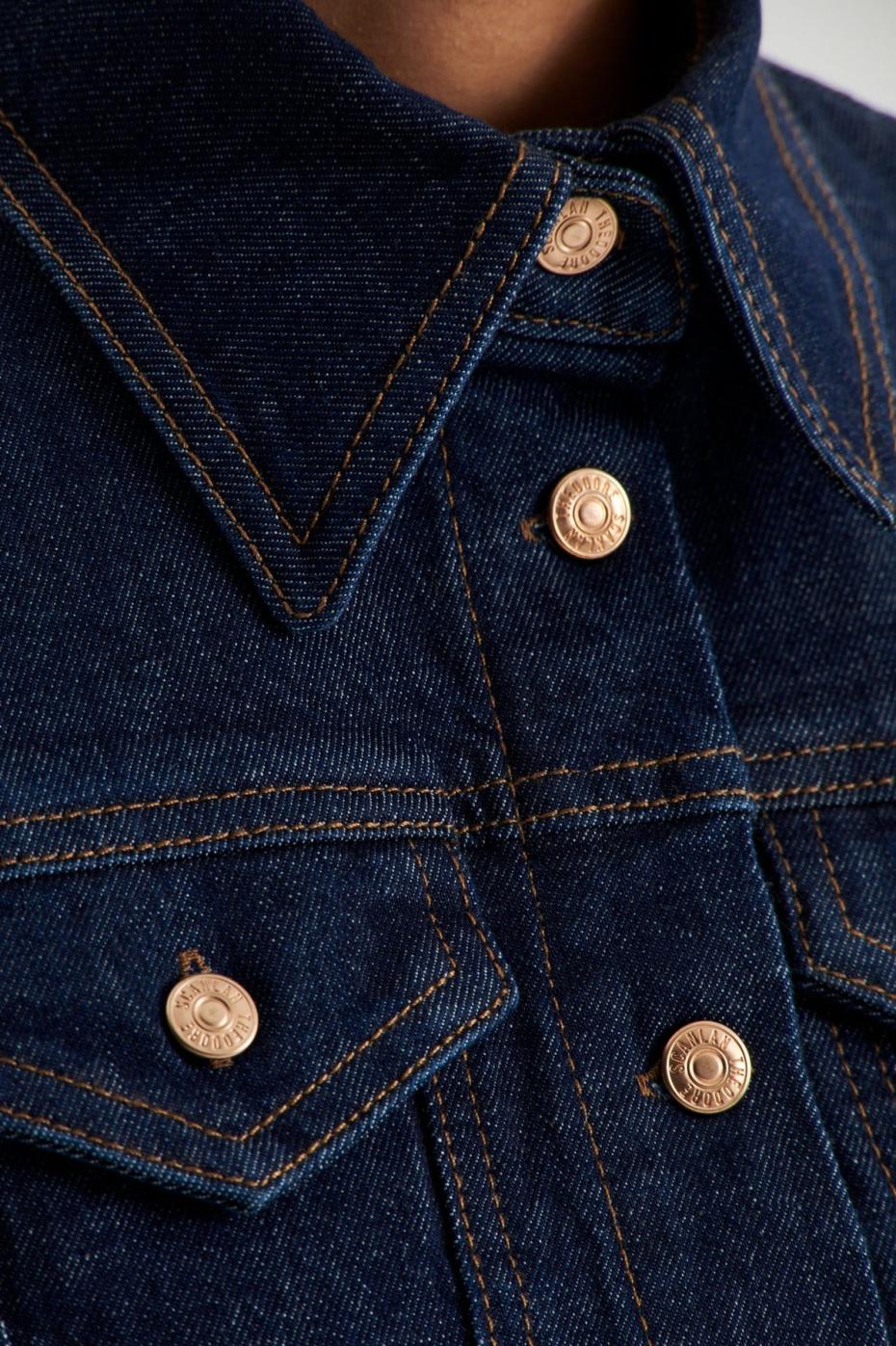 Denim | Women Scanlan Theodore DENIM MINI DRESS Indigo.b