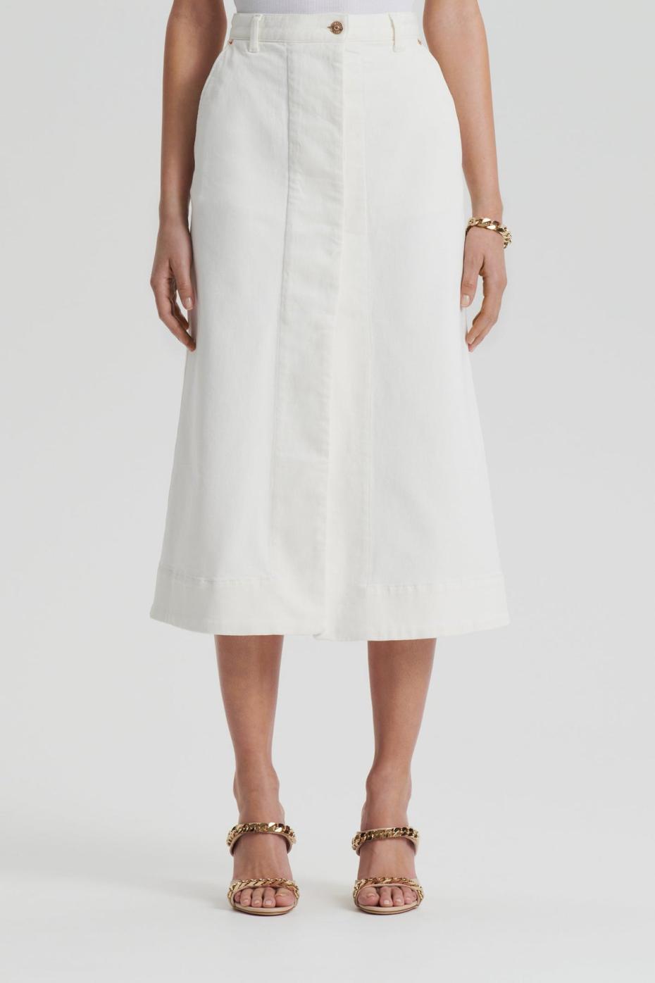 Denim | Women Scanlan Theodore DENIM SKIRT Natural.11.5