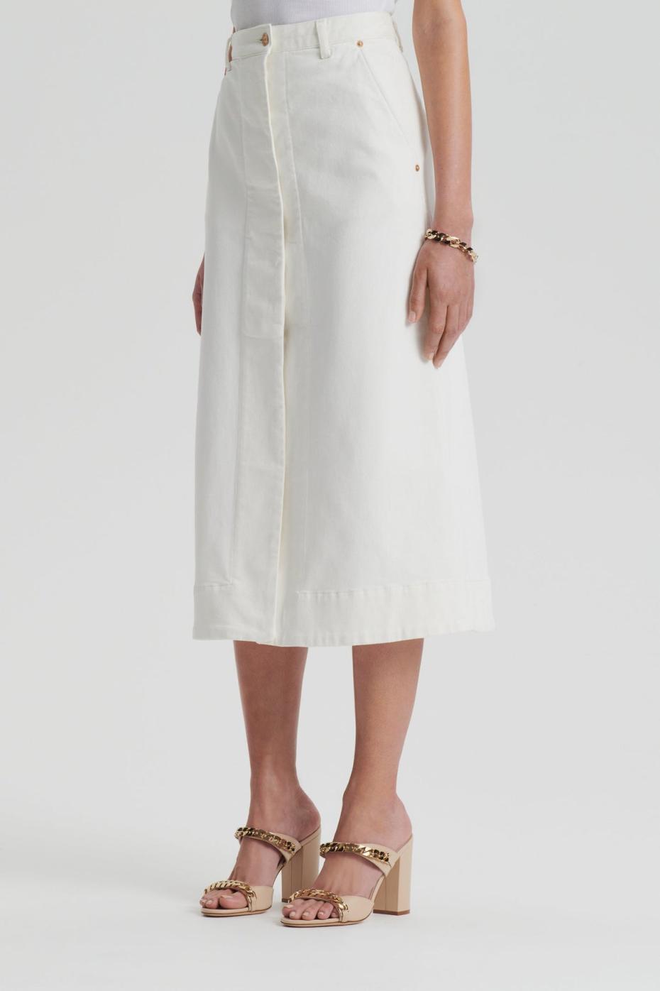 Denim | Women Scanlan Theodore DENIM SKIRT Natural.11.5