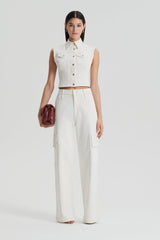 Denim | Women Scanlan Theodore DENIM SLEEVELESS SHIRT Natural.11.5