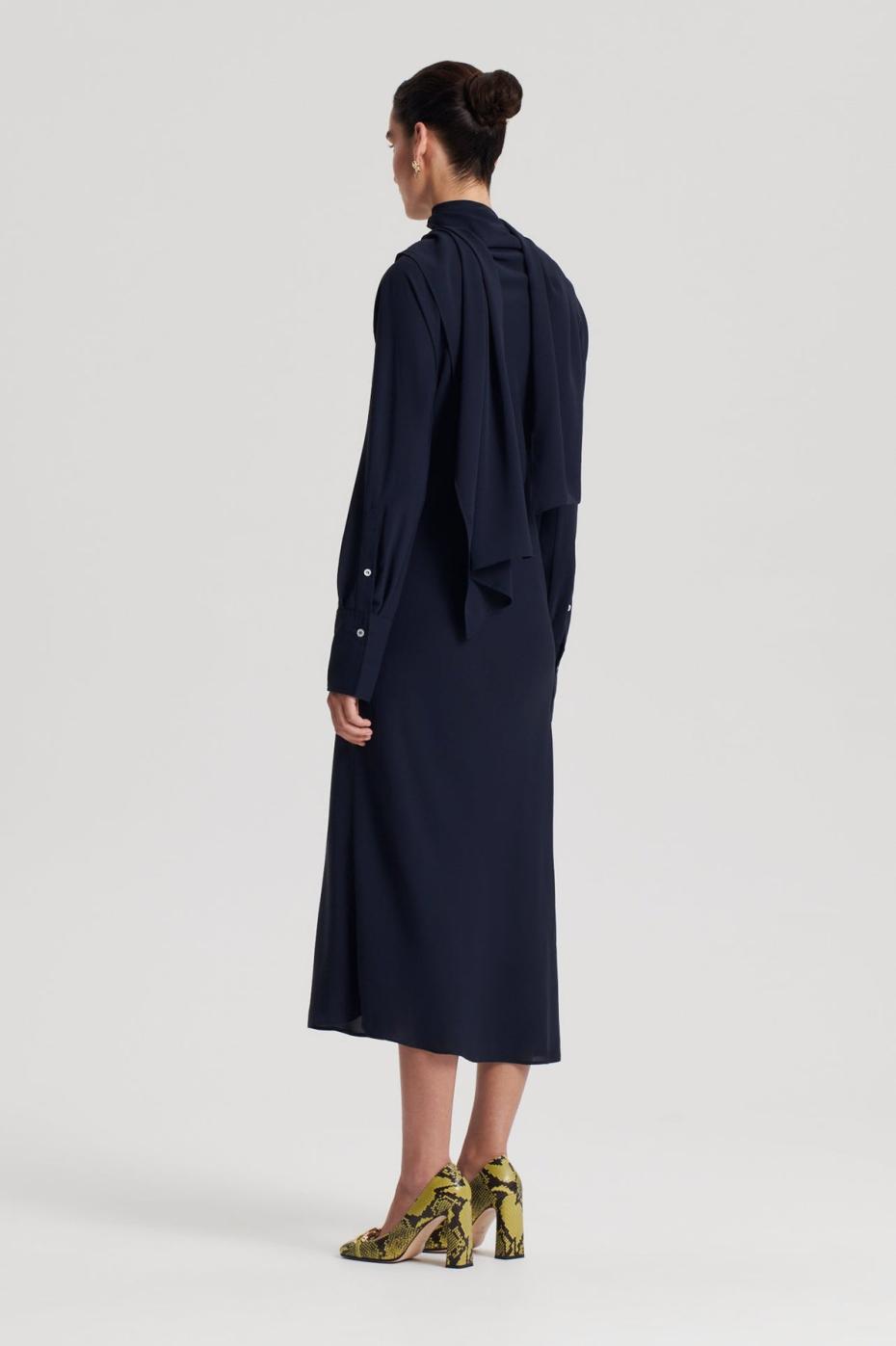 Dresses | Women Scanlan Theodore CRAVAT DRESS Navy
