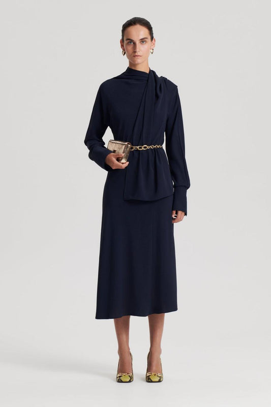 Dresses | Women Scanlan Theodore CRAVAT DRESS Navy