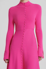 Dresses | Women Scanlan Theodore CREPE KNIT BUTTON POLO DRESS Fuchsia
