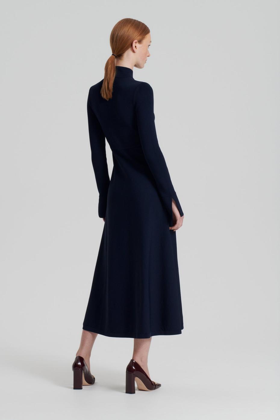 Dresses | Women Scanlan Theodore CREPE KNIT BUTTON POLO DRESS Navy