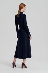 Dresses | Women Scanlan Theodore CREPE KNIT BUTTON POLO DRESS Navy