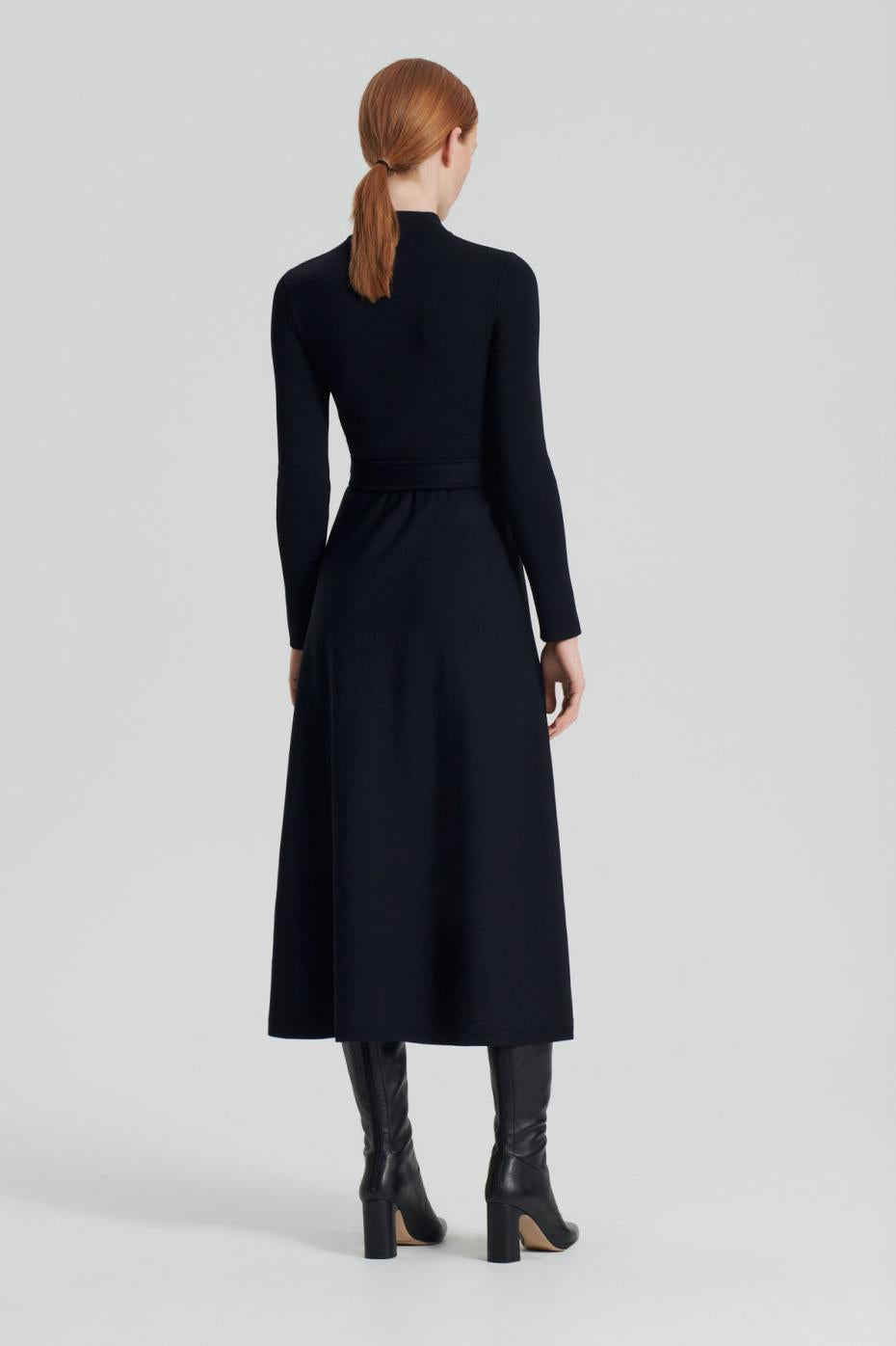 Dresses | Women Scanlan Theodore CREPE KNIT BUTTON SOFT DRESS Black