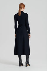 Dresses | Women Scanlan Theodore CREPE KNIT BUTTON SOFT DRESS Black