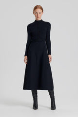 Dresses | Women Scanlan Theodore CREPE KNIT BUTTON SOFT DRESS Black