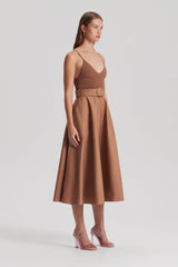 Dresses | Women Scanlan Theodore CREPE KNIT CAMISOLE COTTON DRESS Almond