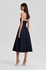 Dresses | Women Scanlan Theodore CREPE KNIT CAMISOLE COTTON DRESS Navy