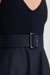 Dresses | Women Scanlan Theodore CREPE KNIT CAMISOLE COTTON DRESS Navy