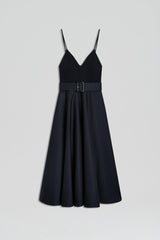 Dresses | Women Scanlan Theodore CREPE KNIT CAMISOLE COTTON DRESS Navy