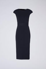 Dresses | Women Scanlan Theodore CREPE KNIT CAP SLEEVE DRESS Navy