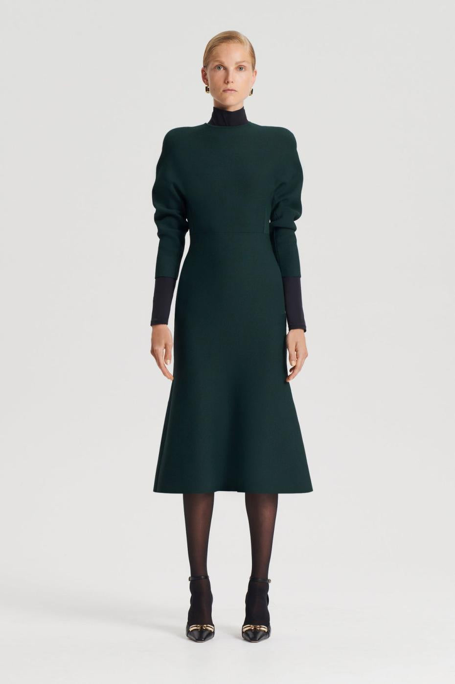 Dresses | Women Scanlan Theodore CREPE KNIT COCOON DRESS Dark.green