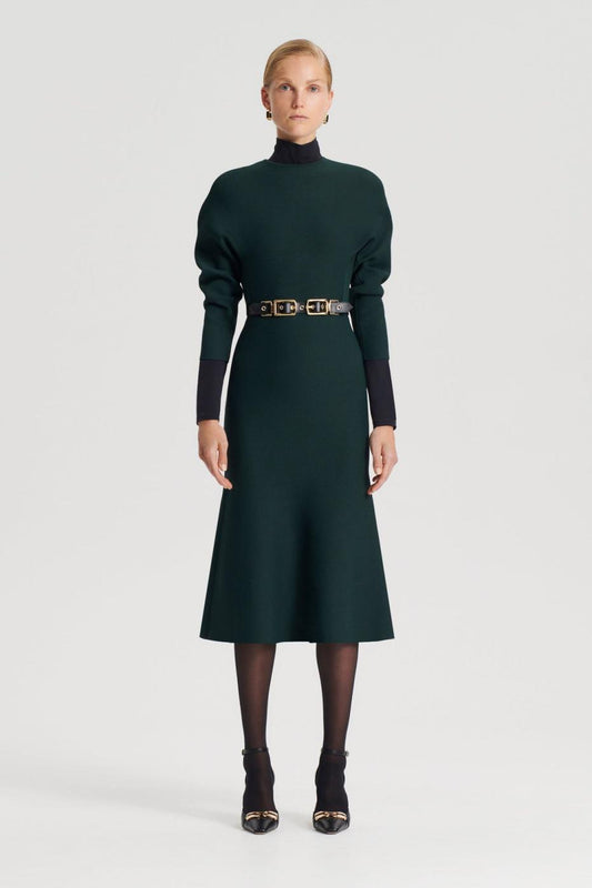 Dresses | Women Scanlan Theodore CREPE KNIT COCOON DRESS Dark.green