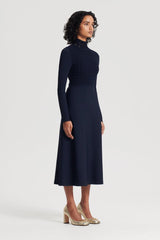 Dresses | Women Scanlan Theodore CREPE KNIT DAISY DRESS Navy