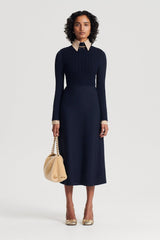 Dresses | Women Scanlan Theodore CREPE KNIT DAISY DRESS Navy