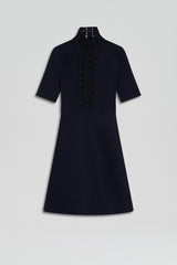 Dresses | Women Scanlan Theodore CREPE KNIT DAISY MINI DRESS Navy
