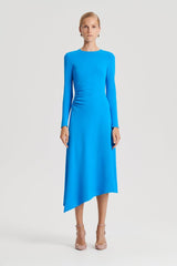 Dresses | Women Scanlan Theodore CREPE KNIT DRAPE GATHER DRESS Sapphire