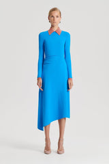 Dresses | Women Scanlan Theodore CREPE KNIT DRAPE GATHER DRESS Sapphire