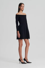 Dresses | Women Scanlan Theodore CREPE KNIT LS PEPLUM DRESS Black