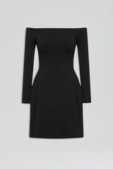 Dresses | Women Scanlan Theodore CREPE KNIT LS PEPLUM DRESS Black