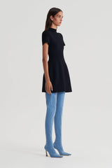 Dresses | Women Scanlan Theodore CREPE KNIT PEPLUM DRESS Black