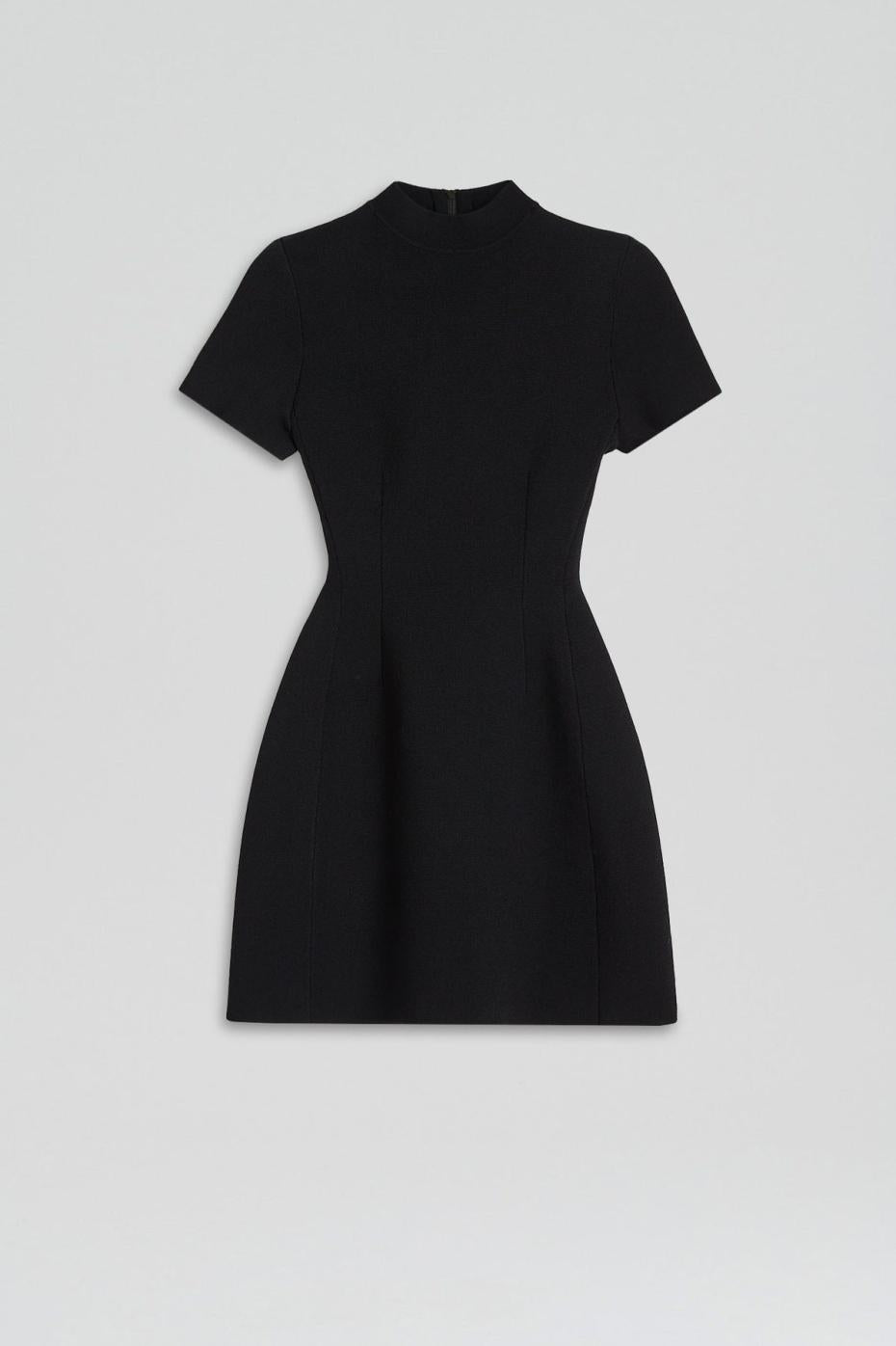 Dresses | Women Scanlan Theodore CREPE KNIT PEPLUM DRESS Black