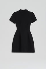 Dresses | Women Scanlan Theodore CREPE KNIT PEPLUM DRESS Black