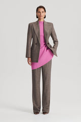 Dresses | Women Scanlan Theodore CREPE KNIT PEPLUM DRESS Peony