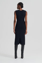 Dresses | Women Scanlan Theodore CREPE KNIT SCOOP NECK DRESS Black