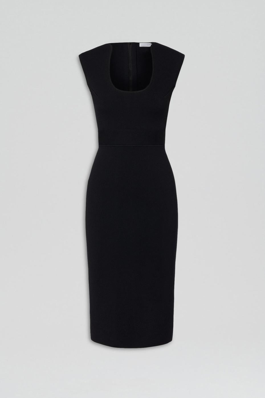 Dresses | Women Scanlan Theodore CREPE KNIT SCOOP NECK DRESS Black