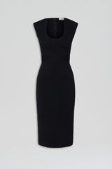 Dresses | Women Scanlan Theodore CREPE KNIT SCOOP NECK DRESS Black