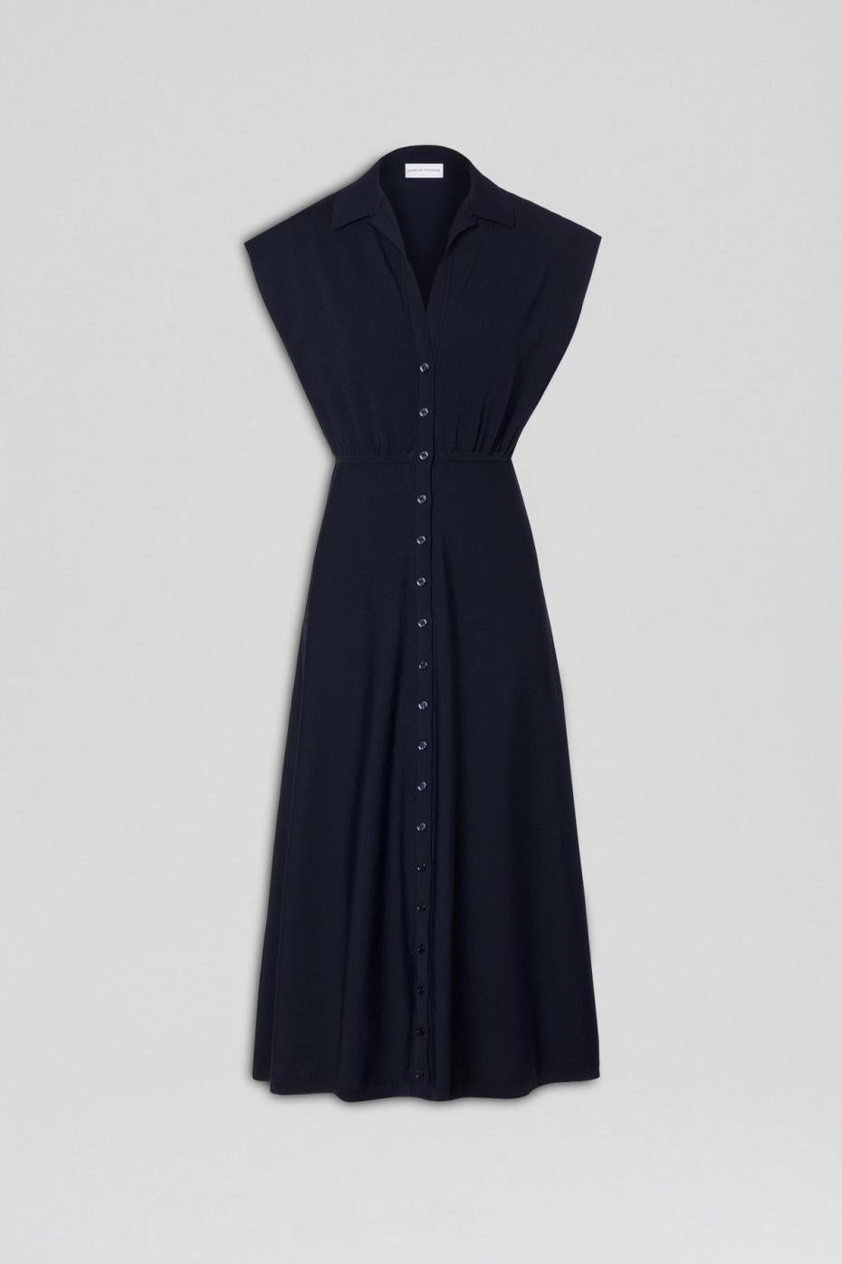 Dresses | Women Scanlan Theodore CREPE KNIT SHIRT DRESS Navy