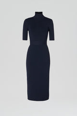 Dresses | Women Scanlan Theodore CREPE KNIT SHORT SLEEVE POLO DRESS Navy