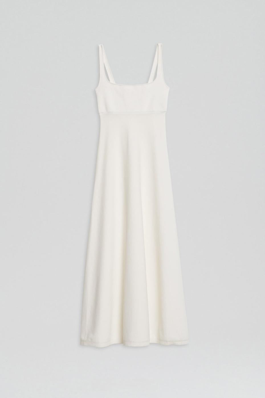 Dresses | Women Scanlan Theodore CREPE KNIT SQUARE NECK DRESS Cream