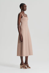 Dresses | Women Scanlan Theodore CREPE KNIT SQUARE NECK DRESS Oat