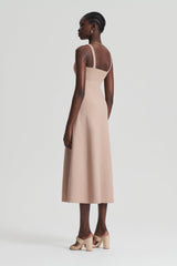 Dresses | Women Scanlan Theodore CREPE KNIT SQUARE NECK DRESS Oat