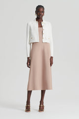 Dresses | Women Scanlan Theodore CREPE KNIT SQUARE NECK DRESS Oat